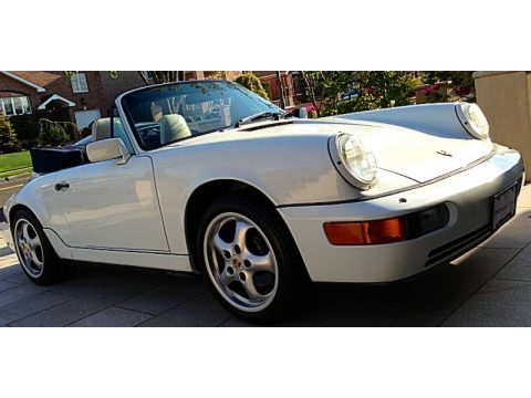 Gran Prix White Porsche 911 Carrera 2 Cabriolet.  Click to enlarge.