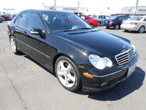 Black Mercedes-Benz C 230 Sport.  Click to enlarge.