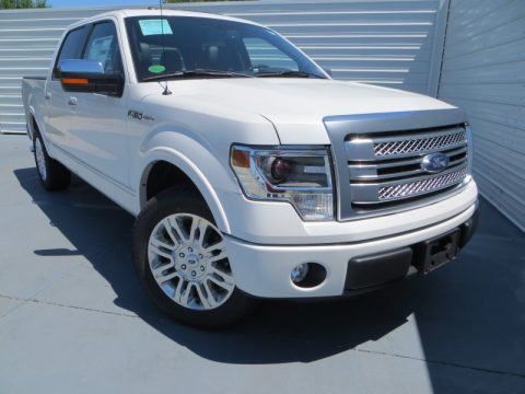 White Platinum Metallic Tri-Coat Ford F150 Platinum SuperCrew.  Click to enlarge.