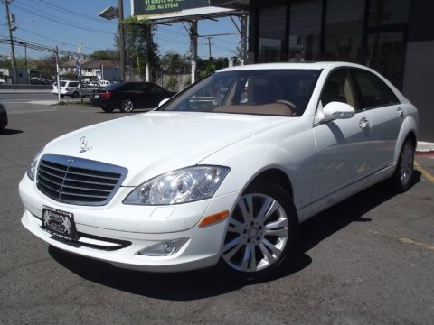 Arctic White Mercedes-Benz S 550 4Matic Sedan.  Click to enlarge.