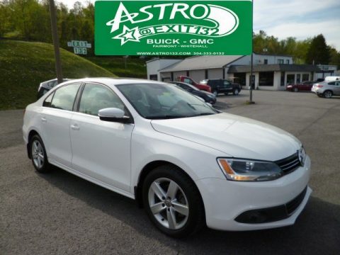 Candy White Volkswagen Jetta TDI Sedan.  Click to enlarge.