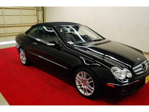 Black Mercedes-Benz CLK 350 Cabriolet.  Click to enlarge.