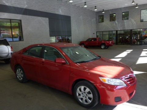 Barcelona Red Metallic Toyota Camry LE.  Click to enlarge.