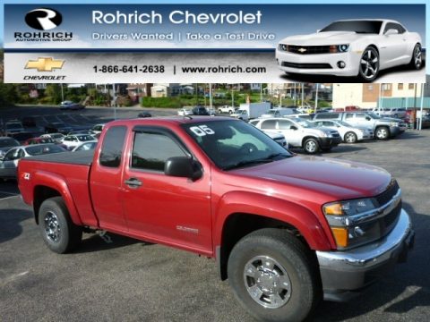 Dark Cherry Red Metallic Chevrolet Colorado Z71 Extended Cab 4x4.  Click to enlarge.