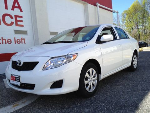 Super White Toyota Corolla LE.  Click to enlarge.