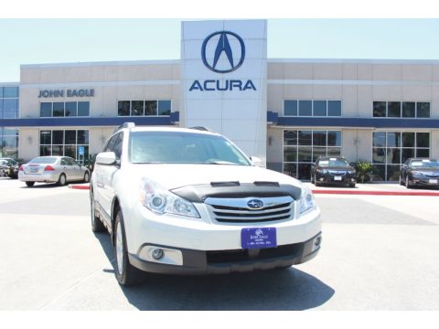 Satin White Pearl Subaru Outback 2.5i Premium Wagon.  Click to enlarge.