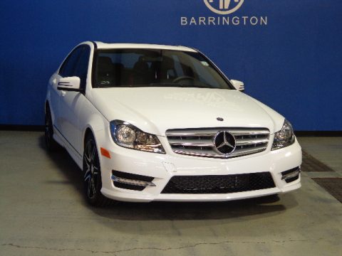 Polar White Mercedes-Benz C 300 4Matic Sport.  Click to enlarge.