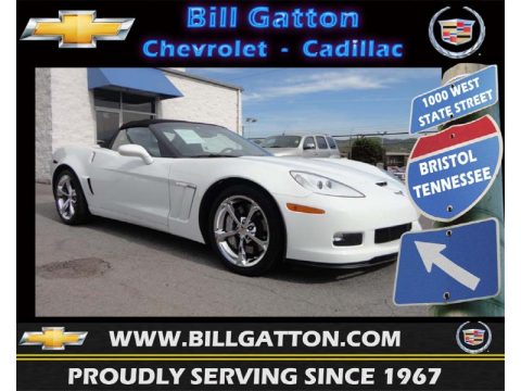 Arctic White Chevrolet Corvette Grand Sport Convertible.  Click to enlarge.