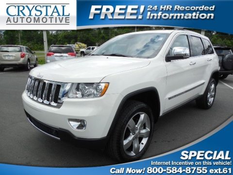 Stone White Jeep Grand Cherokee Overland 4x4.  Click to enlarge.