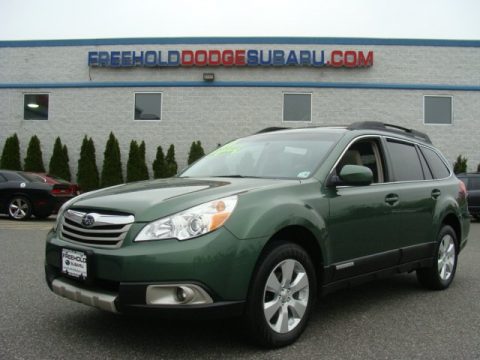 Cypress Green Pearl Subaru Outback 2.5i Limited Wagon.  Click to enlarge.