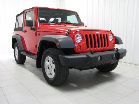 Flame Red Jeep Wrangler X 4x4.  Click to enlarge.