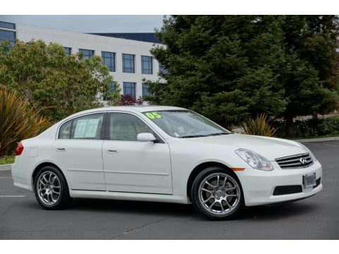 Ivory Pearl Infiniti G 35 Sedan.  Click to enlarge.
