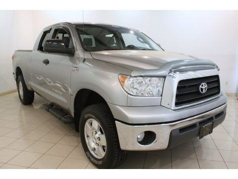 Silver Sky Metallic Toyota Tundra SR5 Double Cab 4x4.  Click to enlarge.
