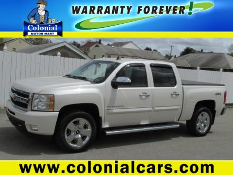 White Diamond Tricoat Chevrolet Silverado 1500 LTZ Crew Cab 4x4.  Click to enlarge.