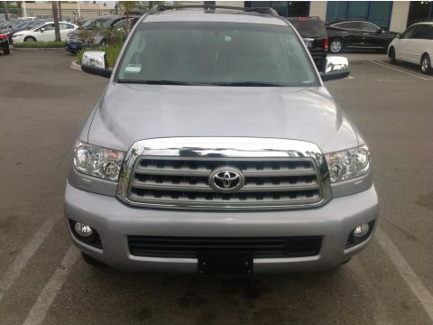 Silver Sky Metallic Toyota Sequoia Platinum 4WD.  Click to enlarge.
