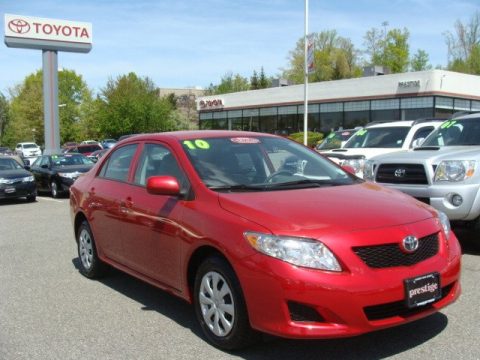 Barcelona Red Metallic Toyota Corolla LE.  Click to enlarge.