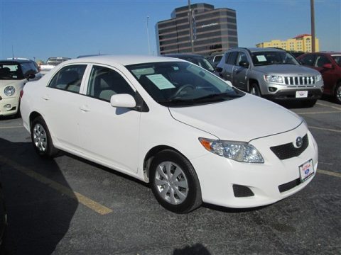 Super White Toyota Corolla LE.  Click to enlarge.