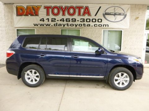 Nautical Blue Metallic Toyota Highlander V6 4WD.  Click to enlarge.