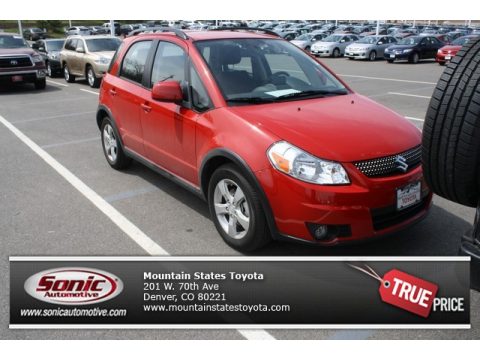 Vivid Red Suzuki SX4 Crossover Technology AWD.  Click to enlarge.