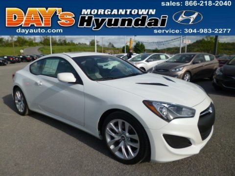 White Satin Pearl Hyundai Genesis Coupe 2.0T Premium.  Click to enlarge.