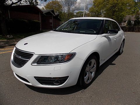 Arctic White Saab 9-5 Turbo4 Premium Sedan.  Click to enlarge.