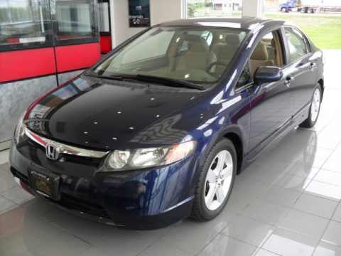 Royal Blue Pearl Honda Civic EX Sedan.  Click to enlarge.