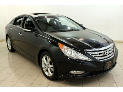 Midnight Black Hyundai Sonata Limited.  Click to enlarge.