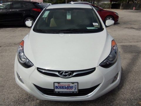 Shimmering White Hyundai Elantra GLS.  Click to enlarge.