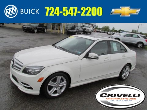Arctic White Mercedes-Benz C 300 Sport 4Matic.  Click to enlarge.