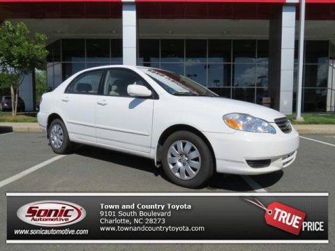 Super White Toyota Corolla LE.  Click to enlarge.