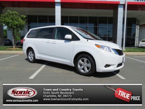 Super White Toyota Sienna .  Click to enlarge.