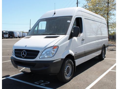 Arctic White Mercedes-Benz Sprinter 2500 High Roof Cargo Van.  Click to enlarge.