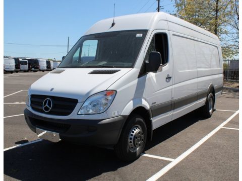 Arctic White Mercedes-Benz Sprinter 3500 High Roof Cargo Van.  Click to enlarge.