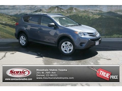 Shoreline Blue Pearl Toyota RAV4 LE AWD.  Click to enlarge.