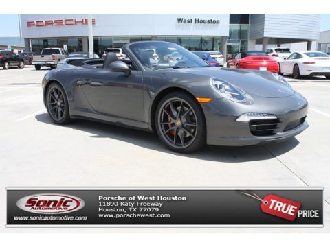 Agate Grey Metallic Porsche 911 Carrera S Cabriolet.  Click to enlarge.