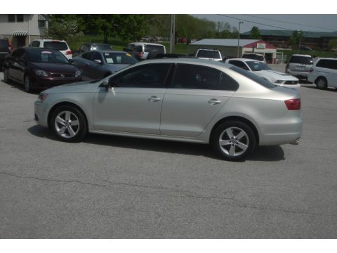 White Gold Metallic Volkswagen Jetta TDI Sedan.  Click to enlarge.