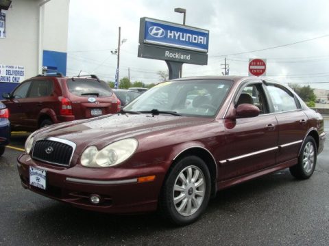 Ruby Red Metallic Hyundai Sonata GLS V6.  Click to enlarge.