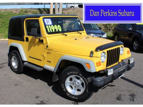 Solar Yellow Jeep Wrangler Sport 4x4.  Click to enlarge.