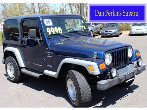 Patriot Blue Pearl Jeep Wrangler Sport 4x4.  Click to enlarge.