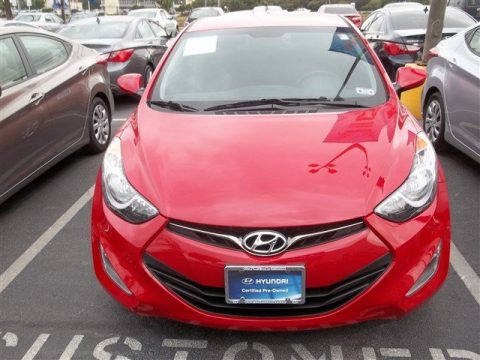Volcanic Red Hyundai Elantra Coupe GS.  Click to enlarge.