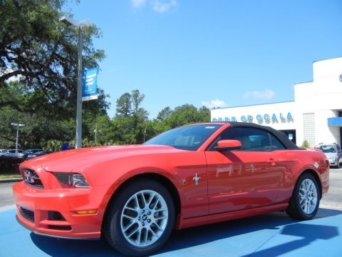 Race Red Ford Mustang V6 Premium Convertible.  Click to enlarge.