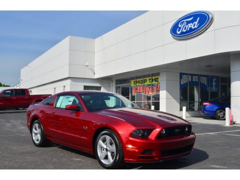 Ruby Red Ford Mustang GT Premium Coupe.  Click to enlarge.