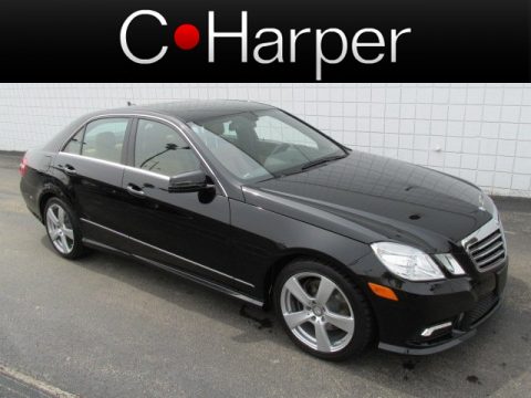 Black Mercedes-Benz E 350 4Matic Sedan.  Click to enlarge.