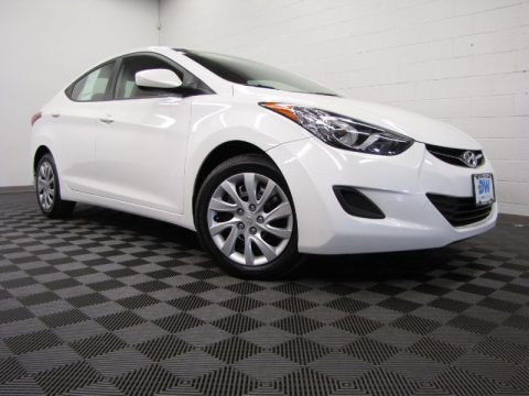 Shimmering White Hyundai Elantra GLS.  Click to enlarge.