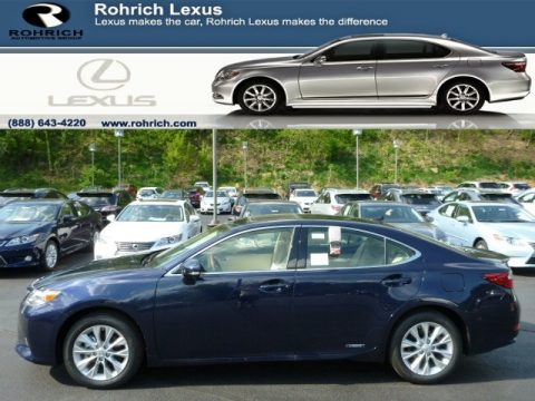 Deep Sea Blue Mica Lexus ES 300h Hybrid.  Click to enlarge.