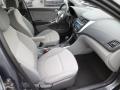  2012 Hyundai Accent Gray Interior #10