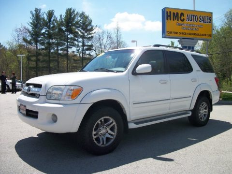 Natural White Toyota Sequoia Limited 4WD.  Click to enlarge.