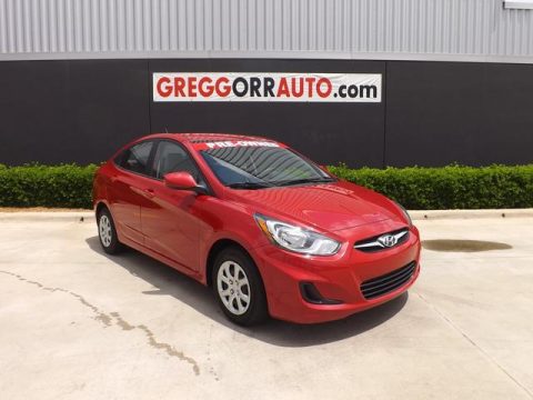 Boston Red Hyundai Accent GLS 4 Door.  Click to enlarge.