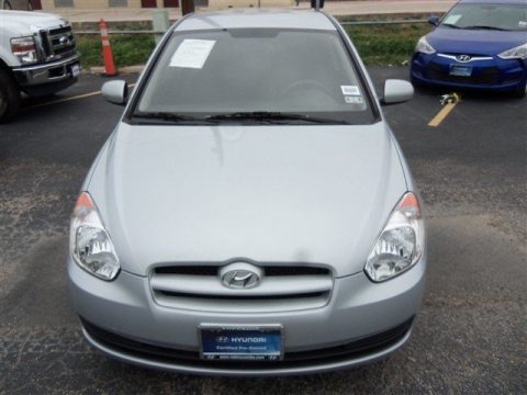 Platinum Silver Hyundai Accent GS 3 Door.  Click to enlarge.