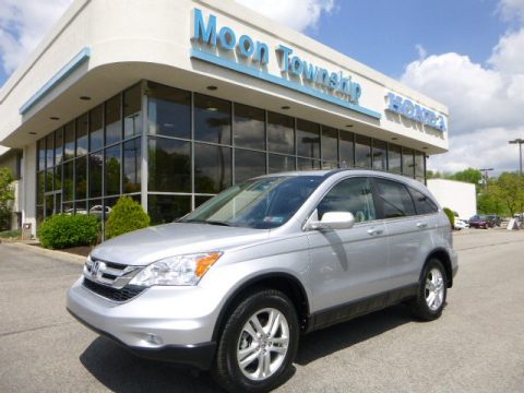 Alabaster Silver Metallic Honda CR-V EX-L AWD.  Click to enlarge.